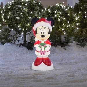 Lighted Christmas Minnie Yard Sculpture